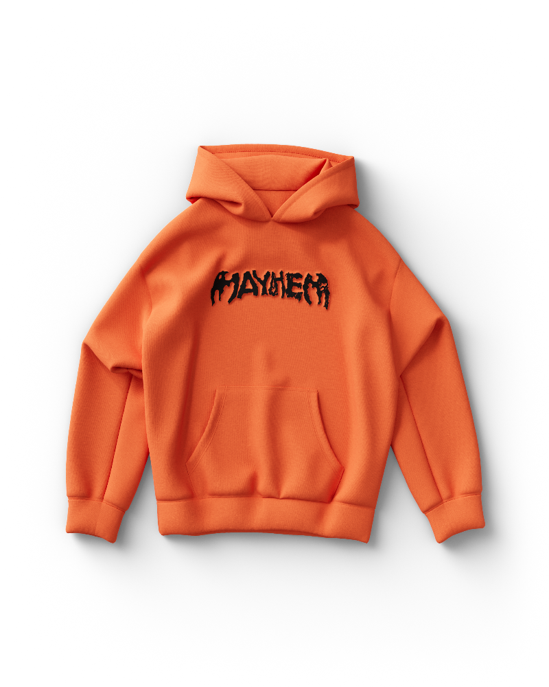 MAYHEM Orange Logo Hoodie | Official Lady Gaga AU Store - Official